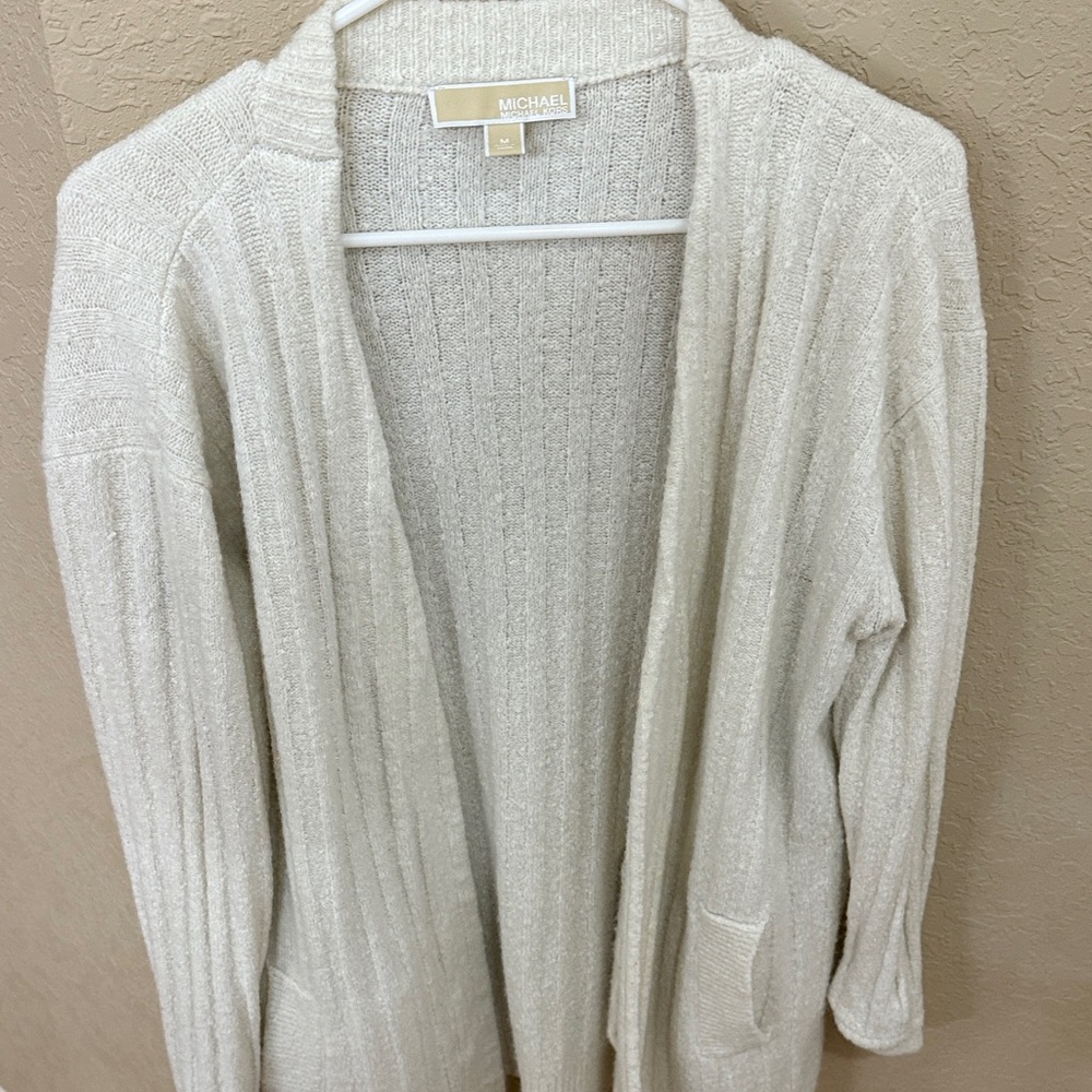 Michael Kors Women's Elegant Cream Cardigan